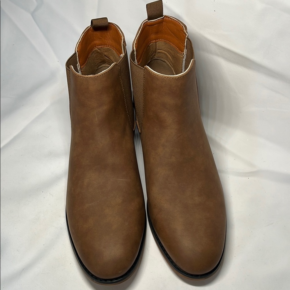Men's Brown Leather Ankle Boots - Picture 1 of 6